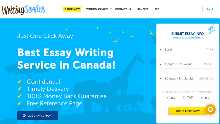 EssayWritingService.ca review